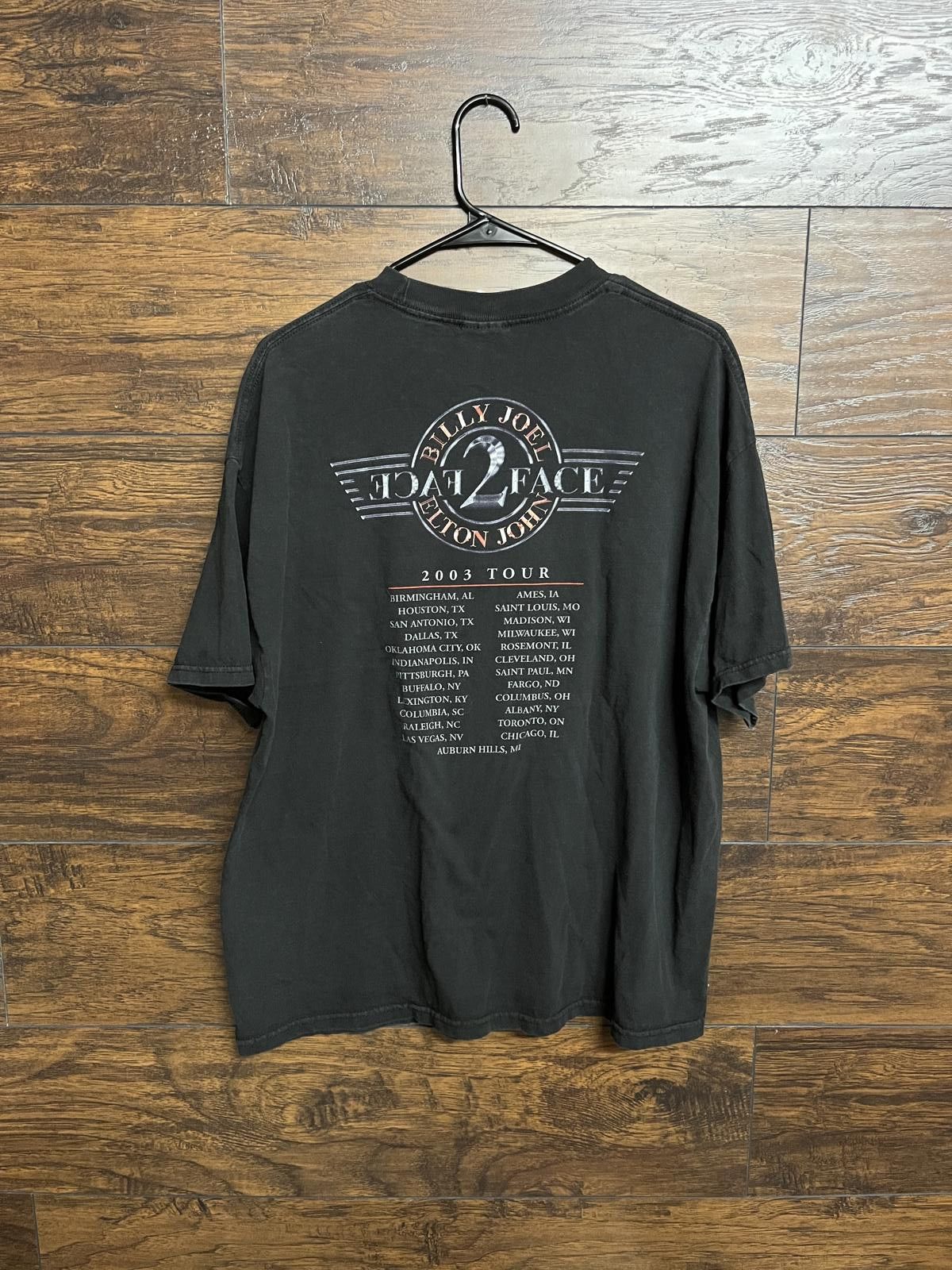 Designer VTG Billy Joel & Elton John T-shirt 2003 Face 2 Face 2003 XL Size US XL / EU 56 / 4 - 2 Thumbnail