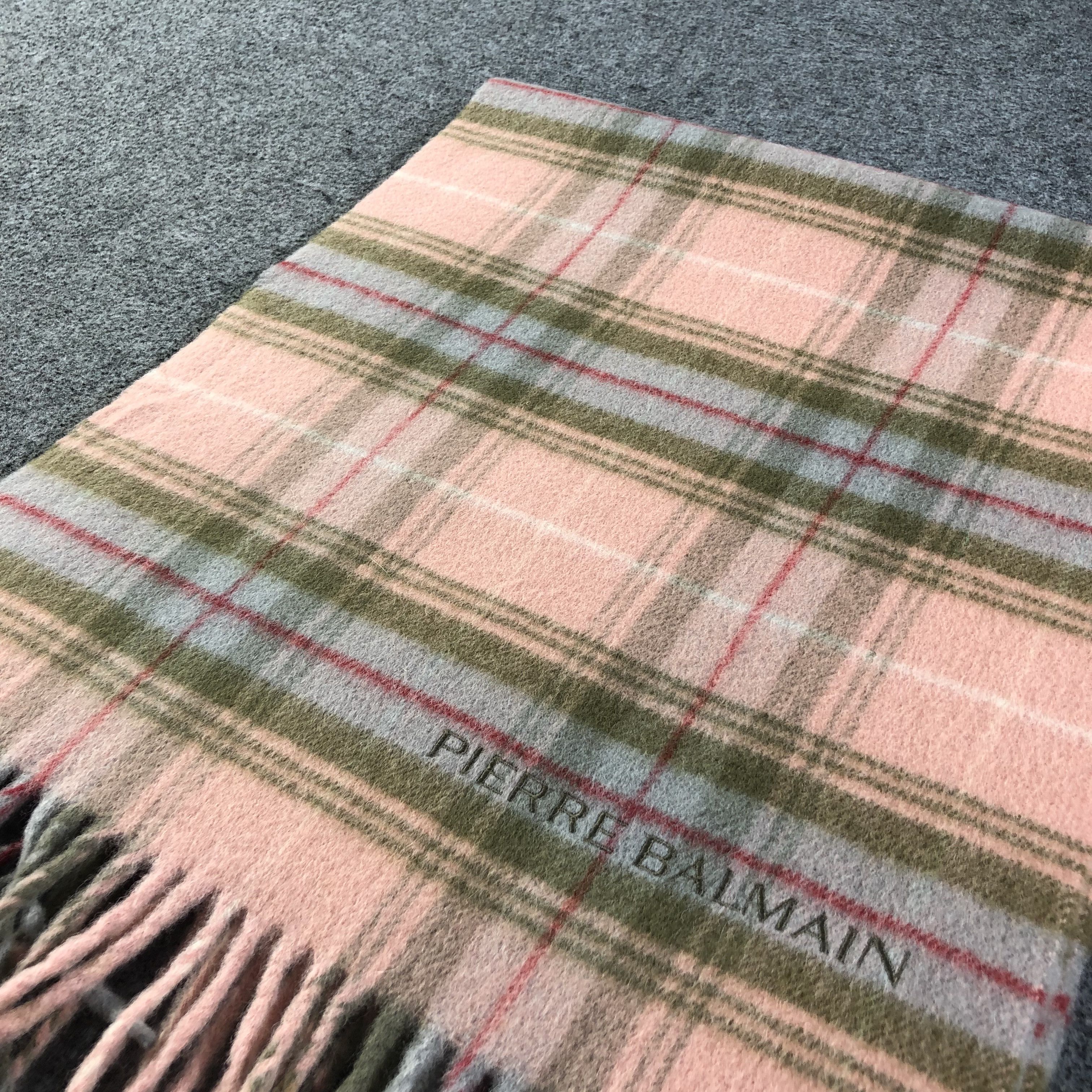 Pierre Balmain Pierre Balmain Tartan Wool Scarf Muffler V1100 Size ONE SIZE - 2 Thumbnail