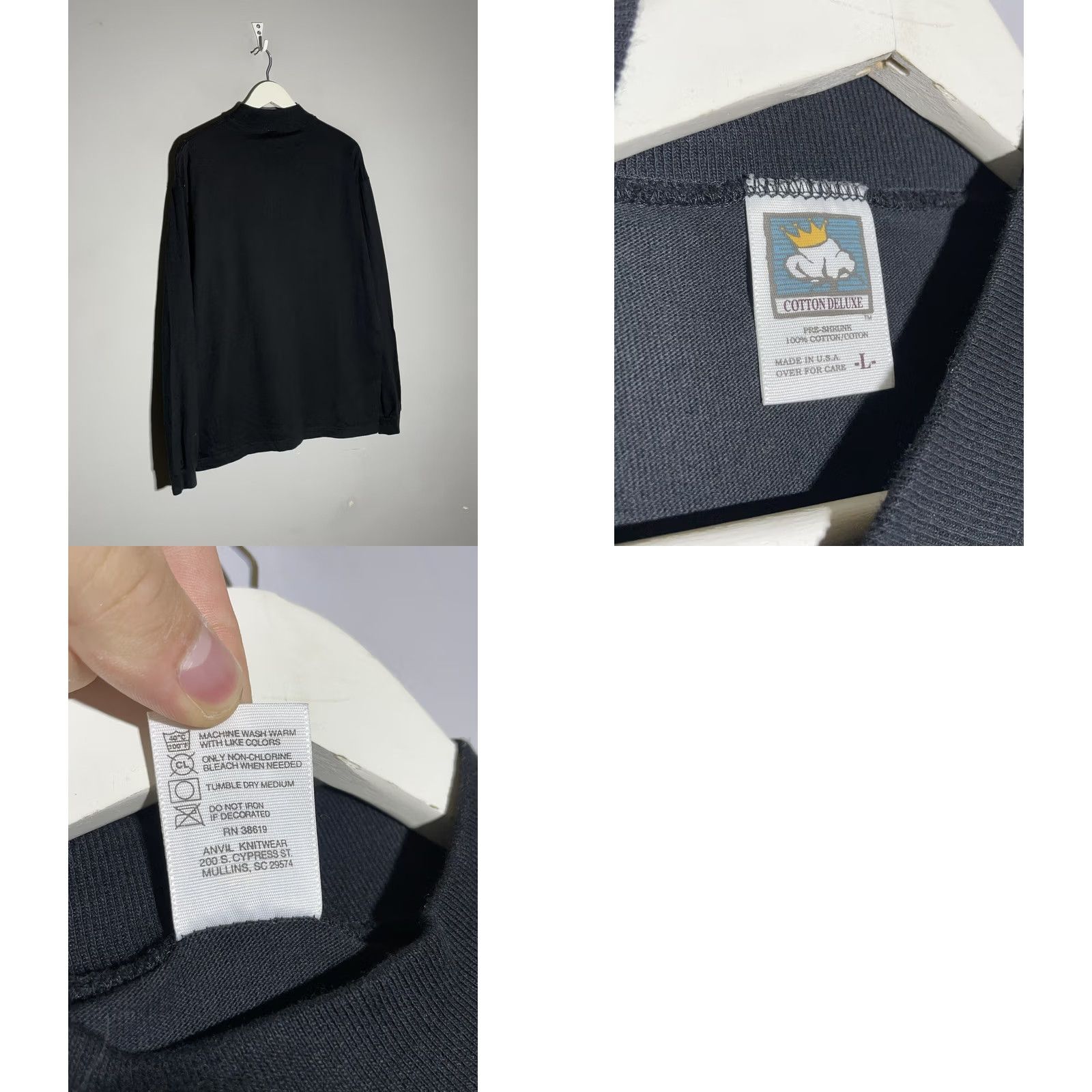Disney VINTAGE Mighty Ducks Disney Movie Long Sleeve T-Shirt L Black Cotton Size US L / EU 52-54 / 3 - 8 Thumbnail