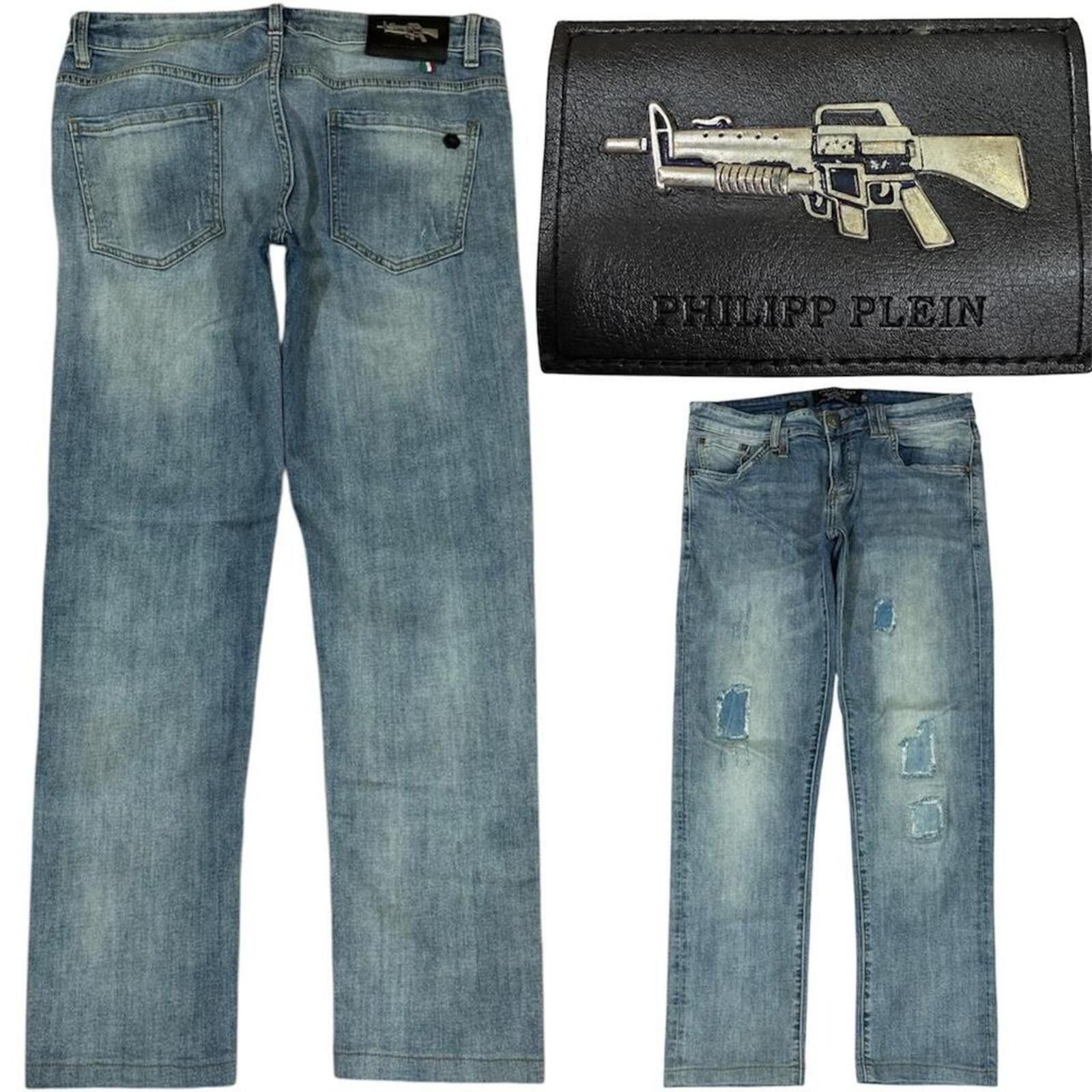 True Religion Philipp Plein skinny fit denim jeans Size 33" - 1 Thumbnail