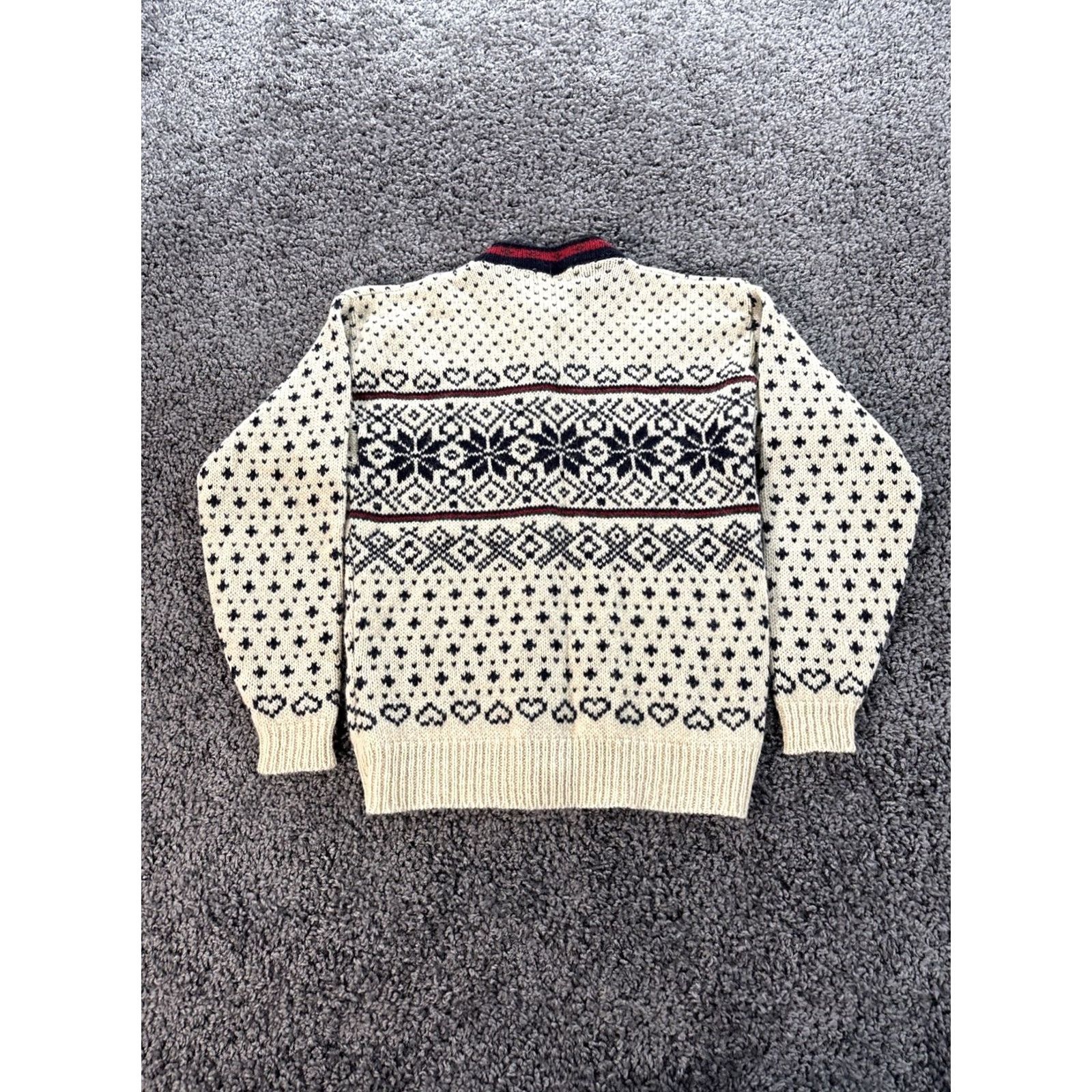 Vintage VINTAGE L.L.Bean Wool Cardigan Sweater Womens M Beige Fair Isle USA Size M / US 6-8 / IT 42-44 - 6 Thumbnail