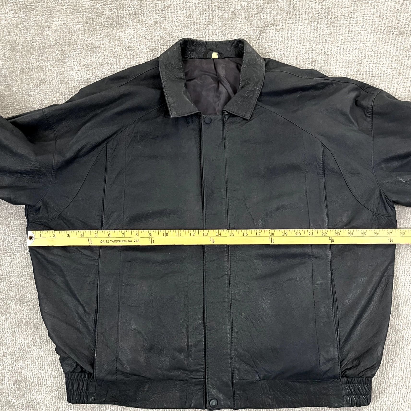 Skin Skin Things Jacket Men Size 42 Blue Leather Bomber Full Zip L/S NEW ZEALAND Soft Zip Full Size US XS / EU 42 / 0 - 5 Thumbnail