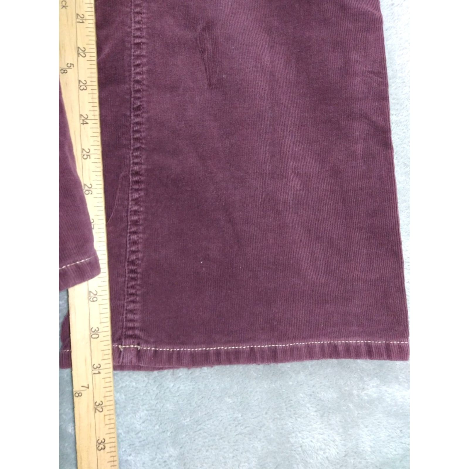 American Eagle Outfitters VINTAGE American Eagle Outfitters Pants Womens 12 Red Corduroy Flare Mid Rise Stretch 90s Size 34" / US 12 / IT 48 - 5 Thumbnail