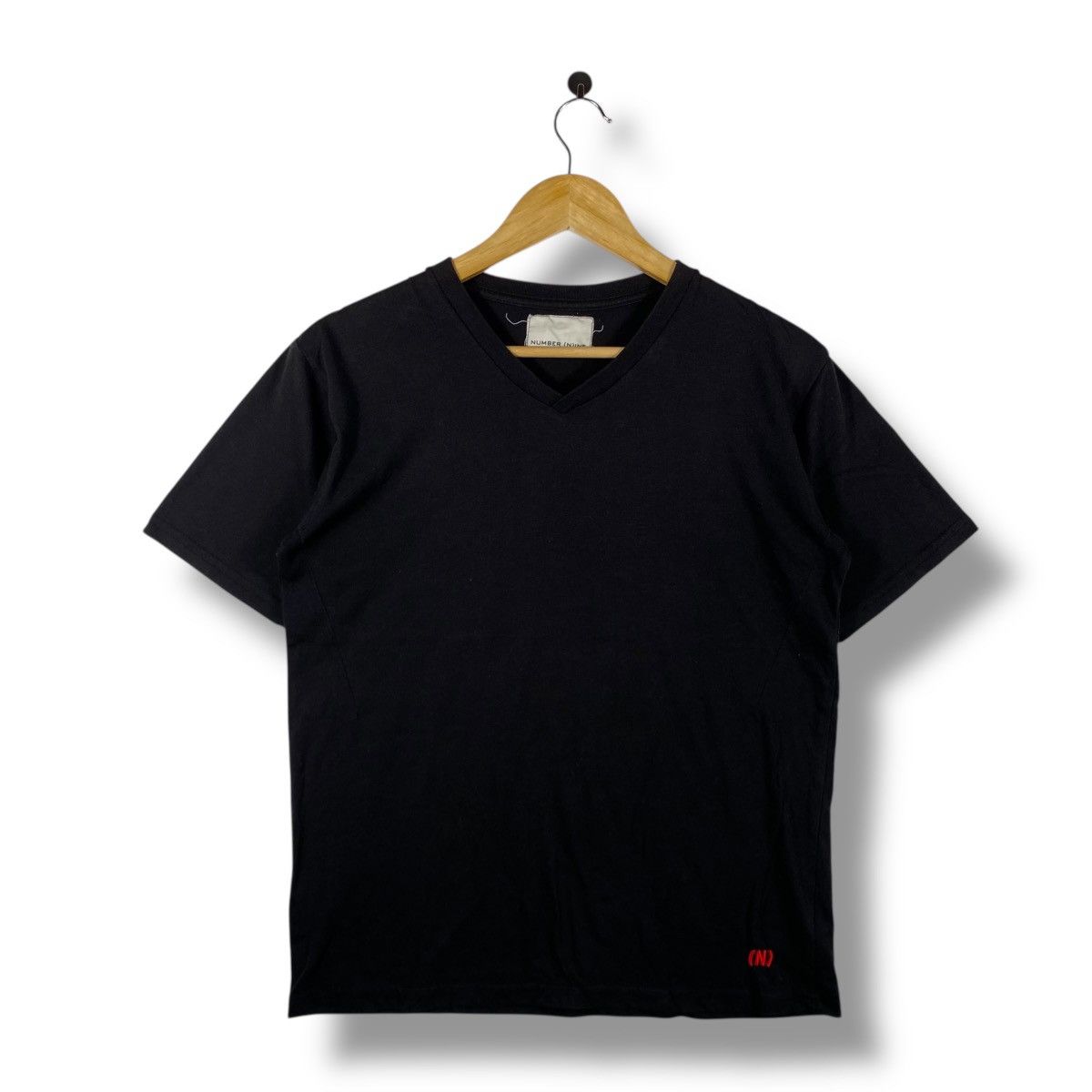 Number (N)ine NUMBER NINE DENIM Black Minimalist Tee Shirt Medium Size Size US M / EU 48-50 / 2 - 1 Thumbnail