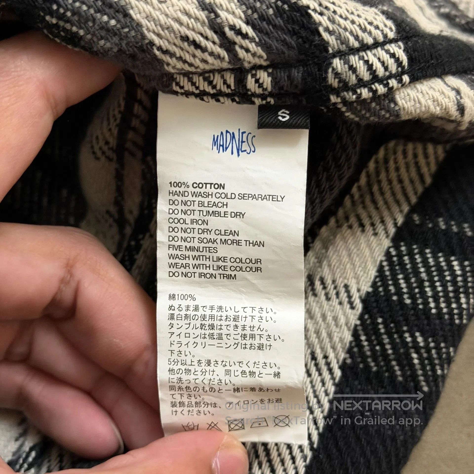 Madness MADNESS Shredded Check Shirt. Size US S / EU 44-46 / 1 - 6 Thumbnail