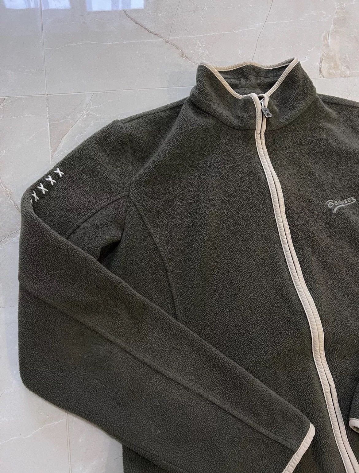 Bogner × Vintage VTG Women's Bogner Fleece Zip Dark Green Sweater Size L / US 10 / IT 46 - 3 Thumbnail