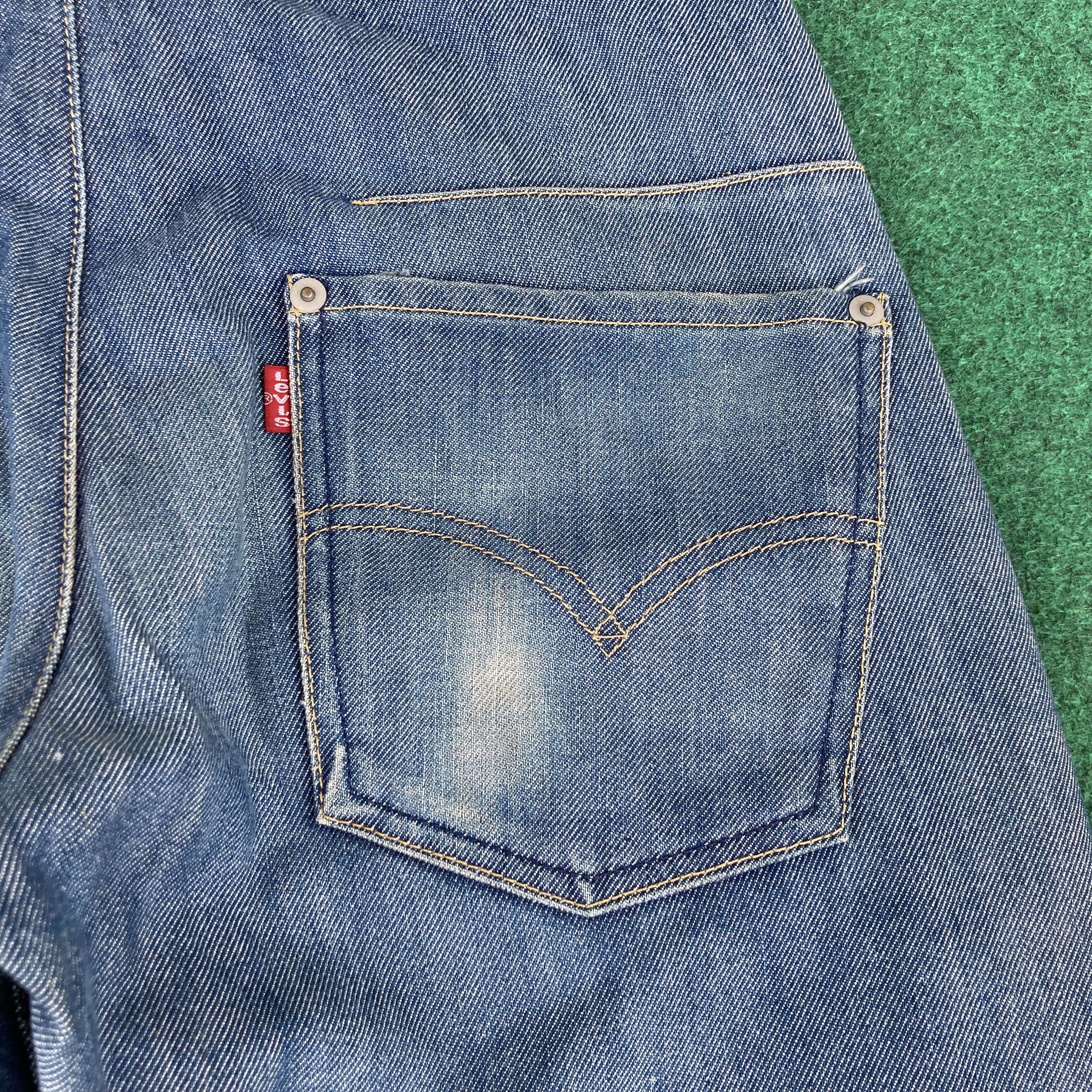 Levi's × Vintage 28x31 Vtg Levis Engineered Kimura Blue Denim Button Jeans Size US 28 / EU 44 - 11 Thumbnail