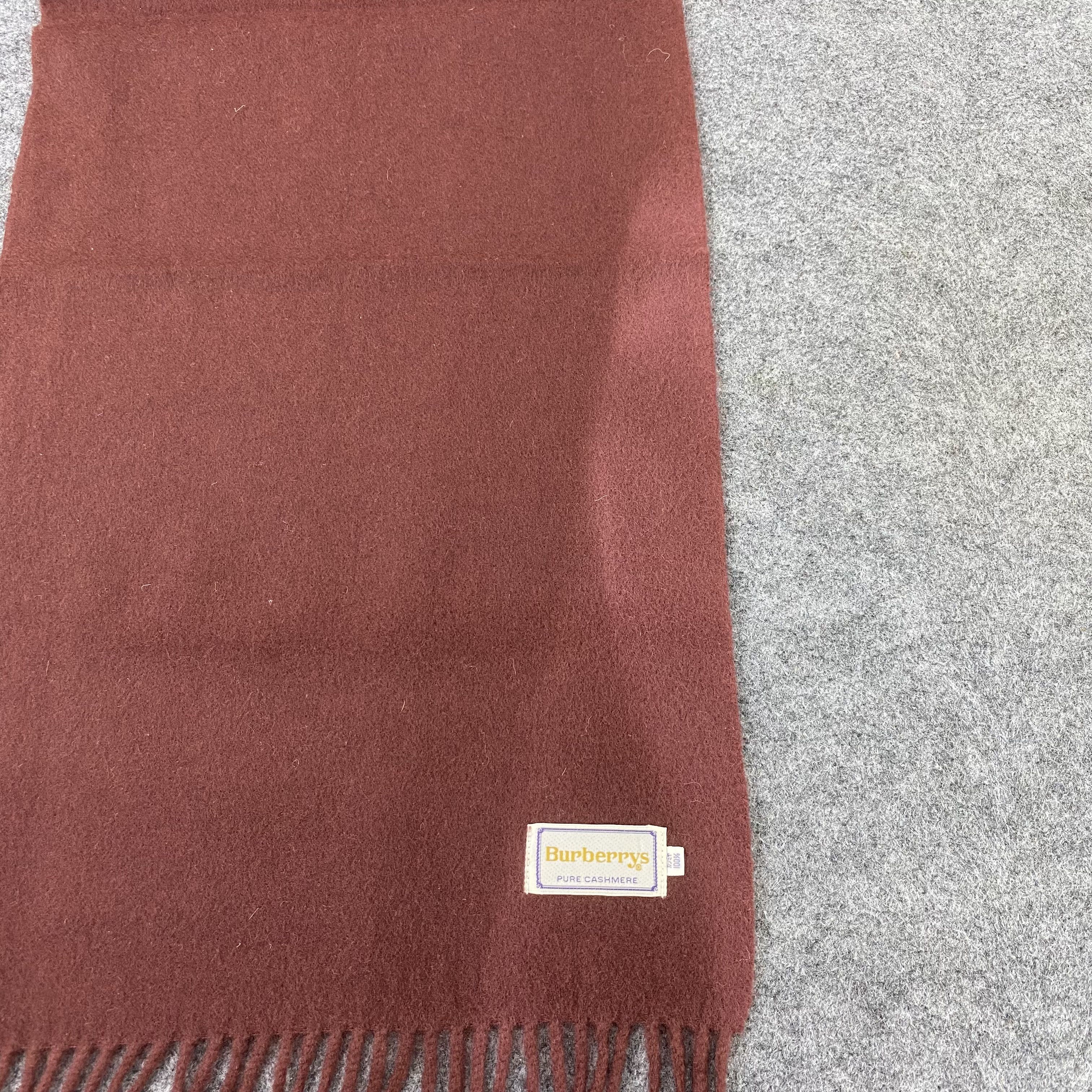 Burberry Vintage Burberry Pure Cashmere Scarf/Muffler/Neckwear-T1106 Size ONE SIZE - 7 Thumbnail