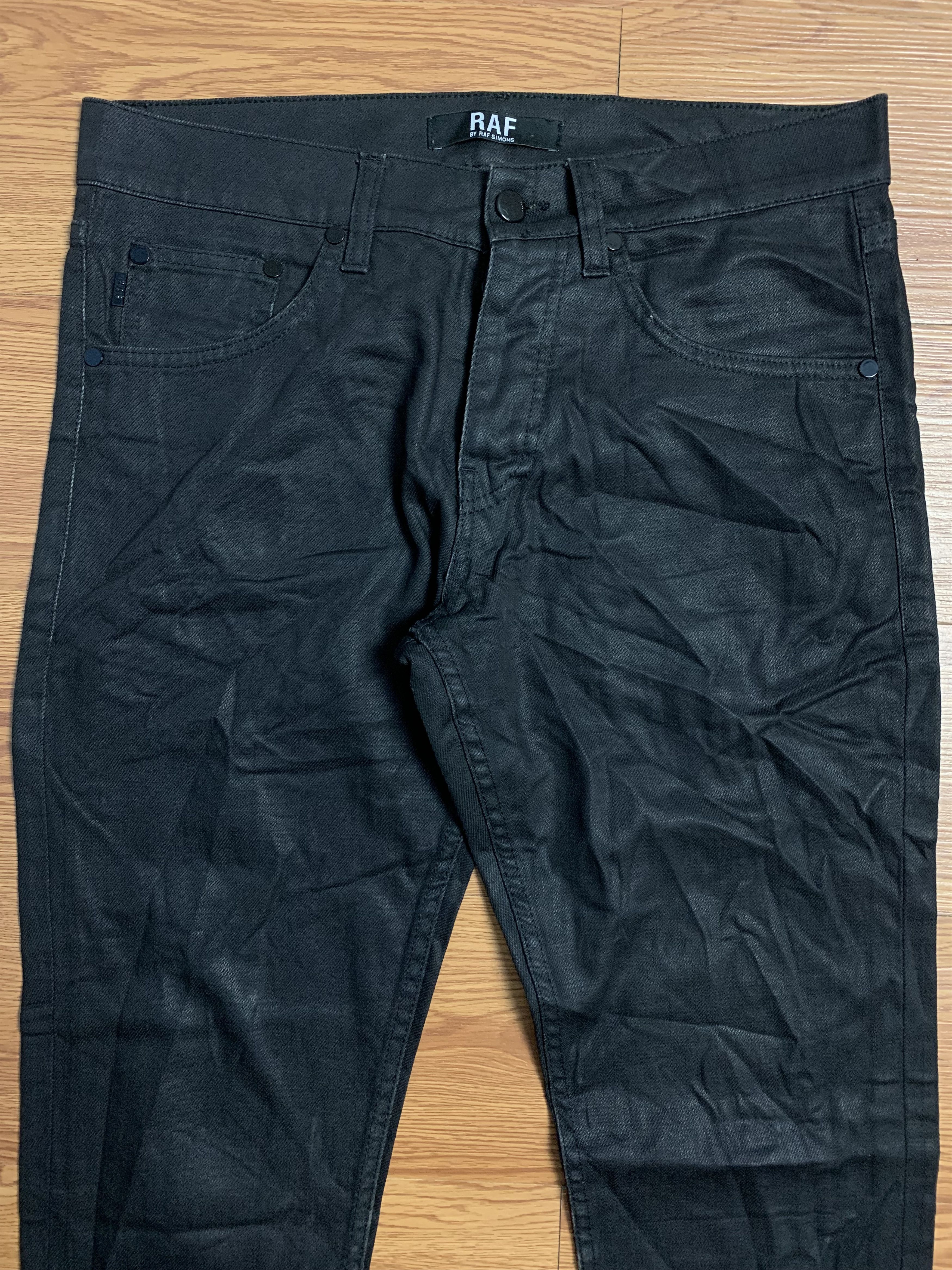 Raf Simons Raf Simons Black Coated Denim Size US 31 - 2 Thumbnail