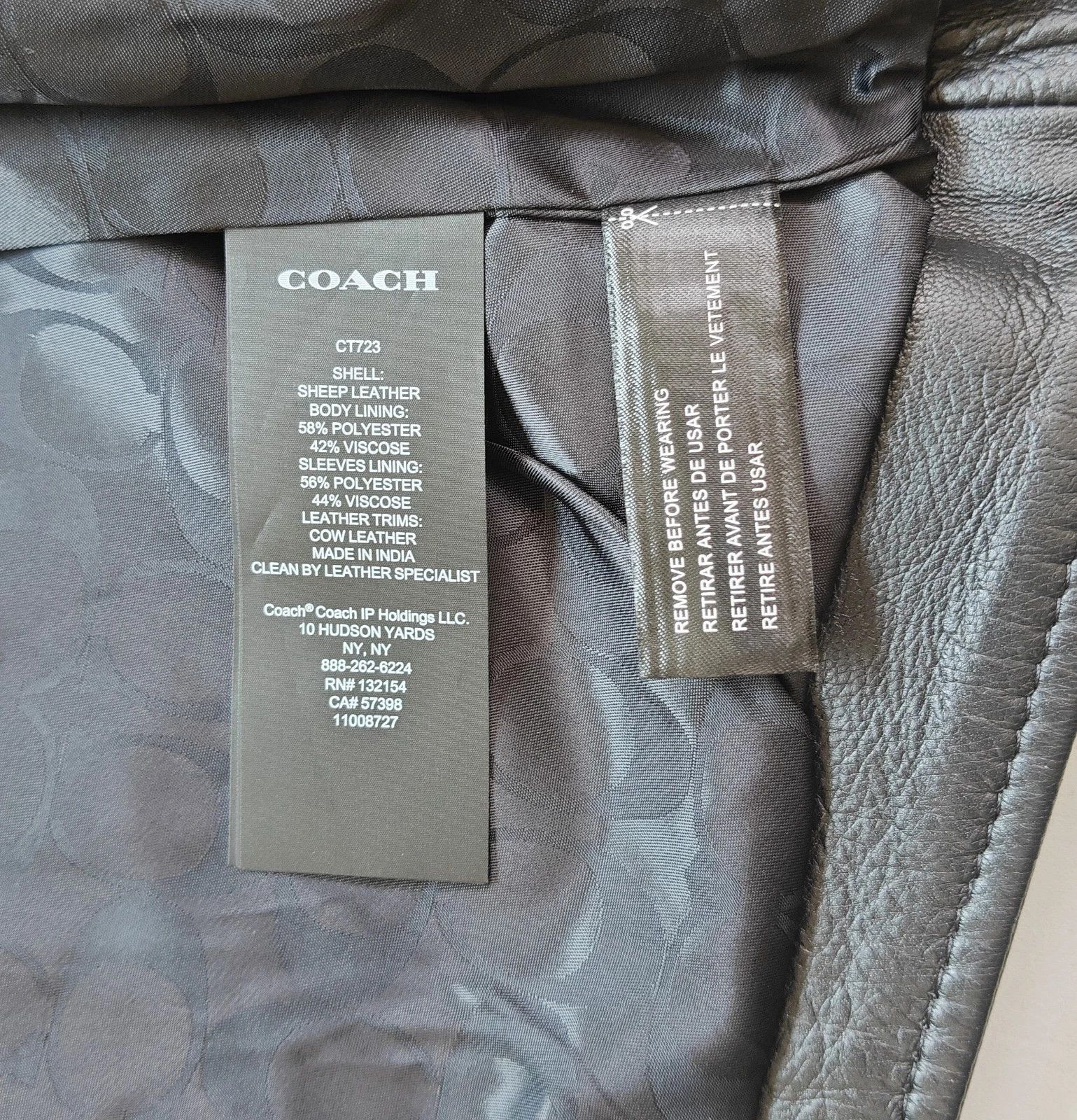Coach Coach Leather Jacket FTP 5061 Size US XS / EU 42 / 0 - 8 Thumbnail