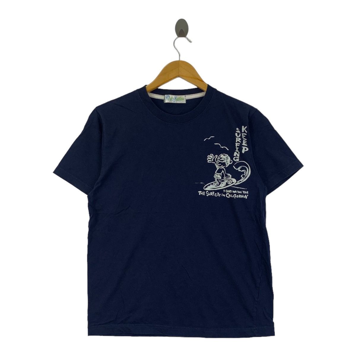 Vintage KEEP SURFING CALIFORNIA Surf City Cartoon Tee Shirt Top Size M / US 6-8 / IT 42-44 - 1 Thumbnail