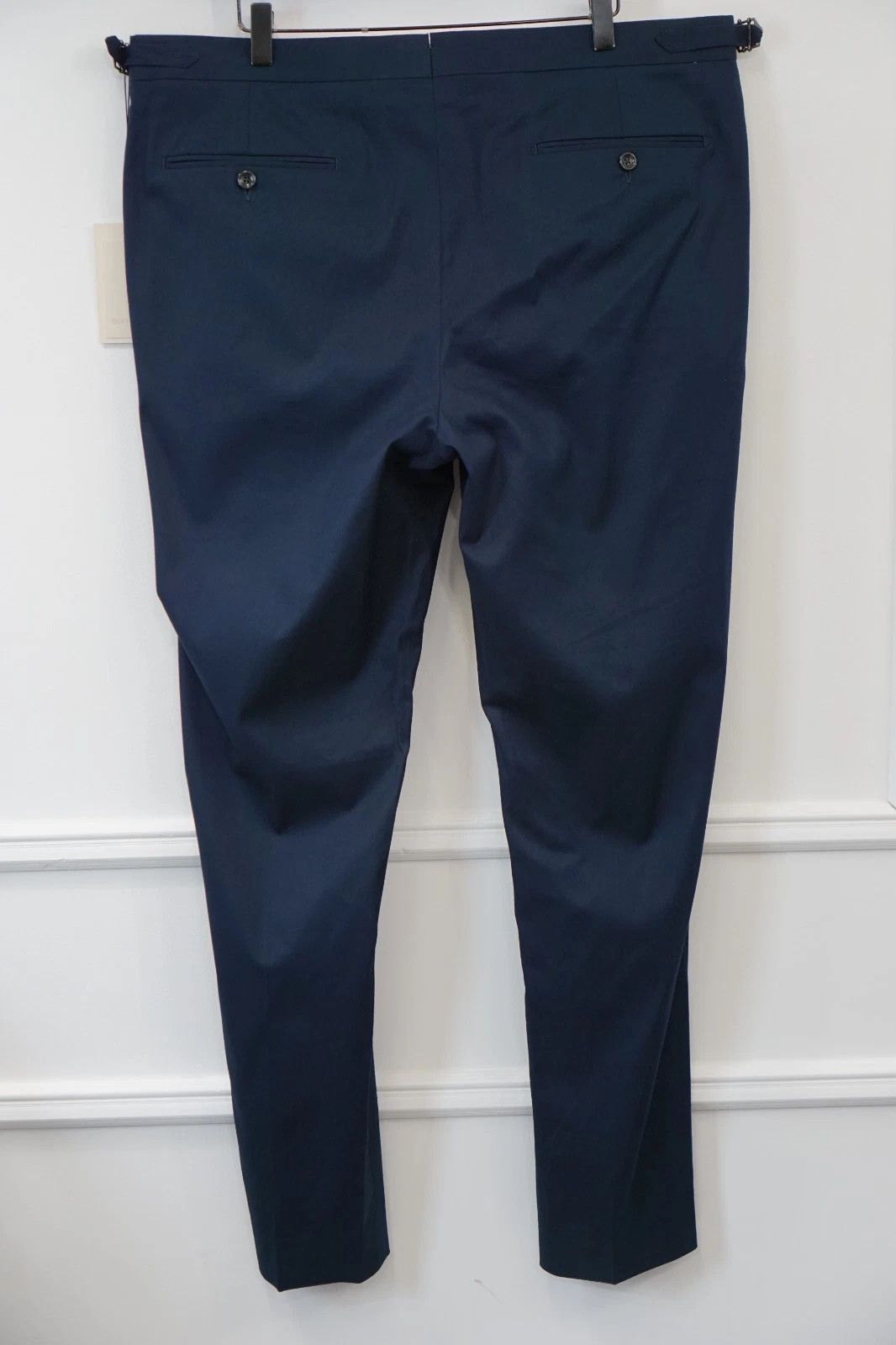 Suitsupply Men Suitsupply Trousers Navy Brescia Stretch Cotton UK/US46 Size 46R - 2 Thumbnail