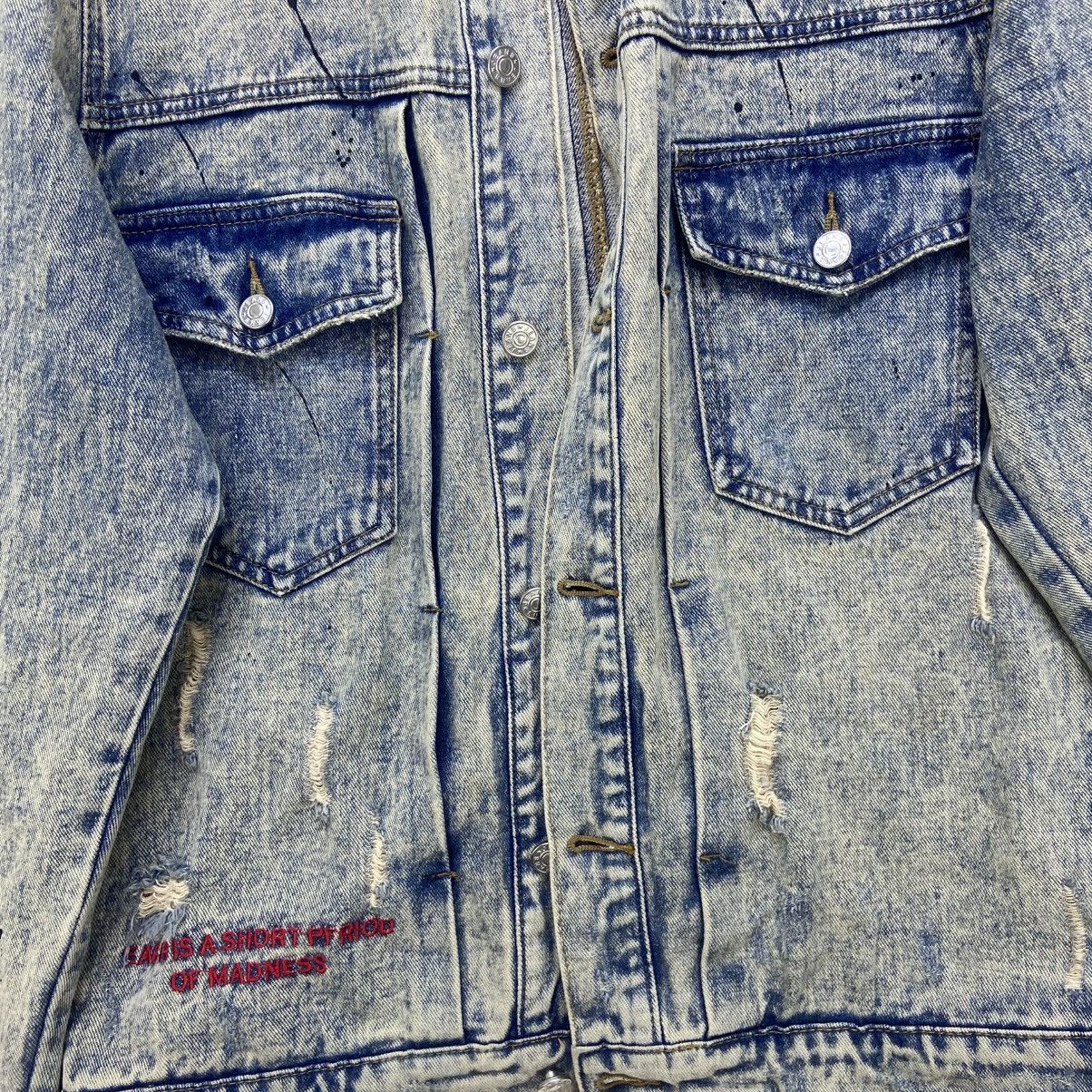 Japanese Brand Japanese Brand Distressed Denim Paint Splatter Denim Jacket Size US M / EU 48-50 / 2 - 21 Thumbnail