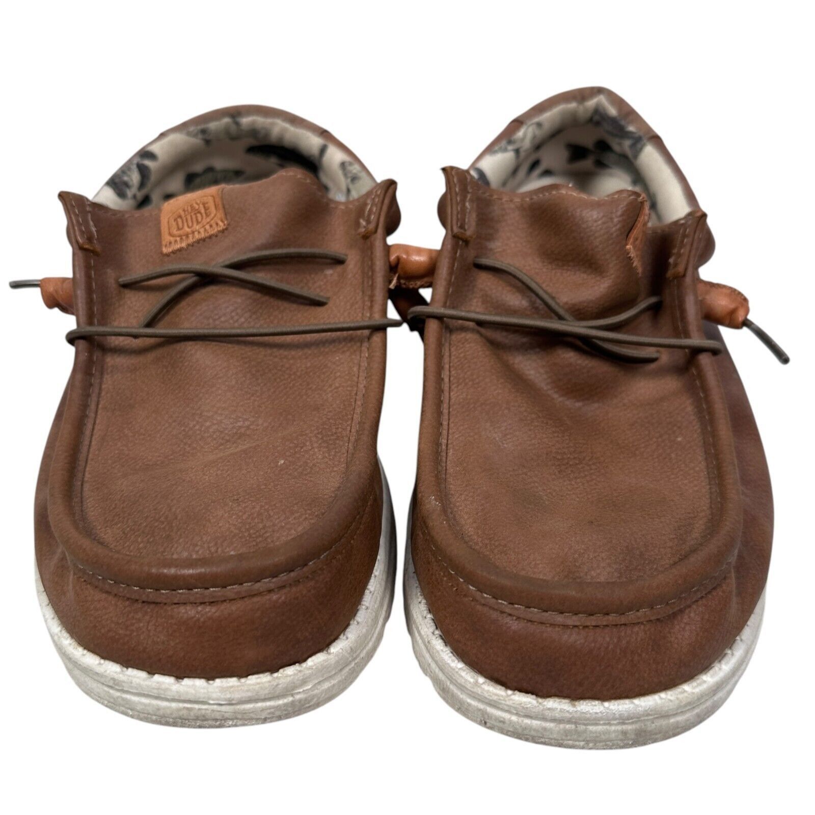 Other Hey Dude Wally Fish Lure Shoes Men’s 8 Tobacco Brown Moc Toe Size US 8 / EU 41 - 2 Thumbnail