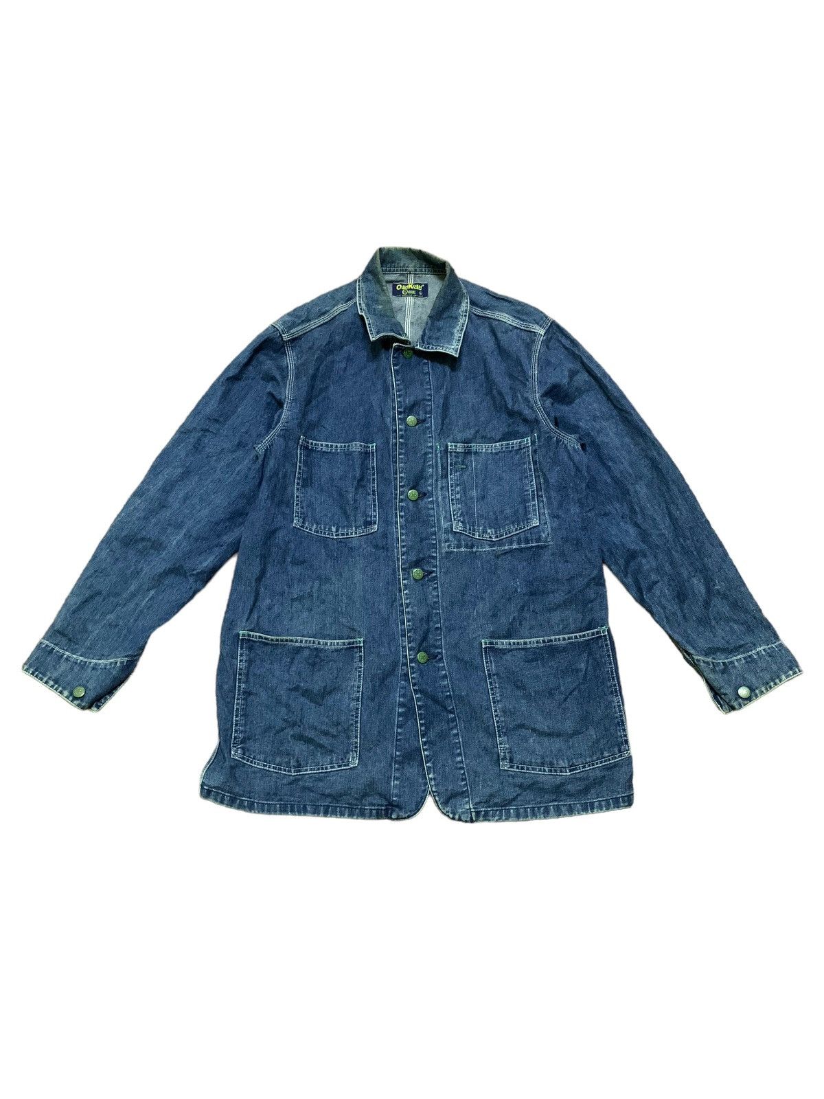 image of Denim Jacket x Oshkosh Vintage Oshkosh Denim Workwear Jacket in Navy, Men's (Size Large)