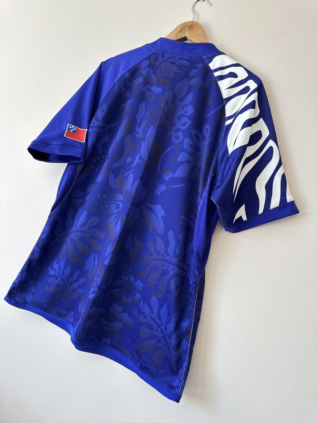 Vintage Samoa 2011-2012 World Cup Home Rugby Jersey Blue Shirt Kit Size US XL / EU 56 / 4 - 7 Thumbnail