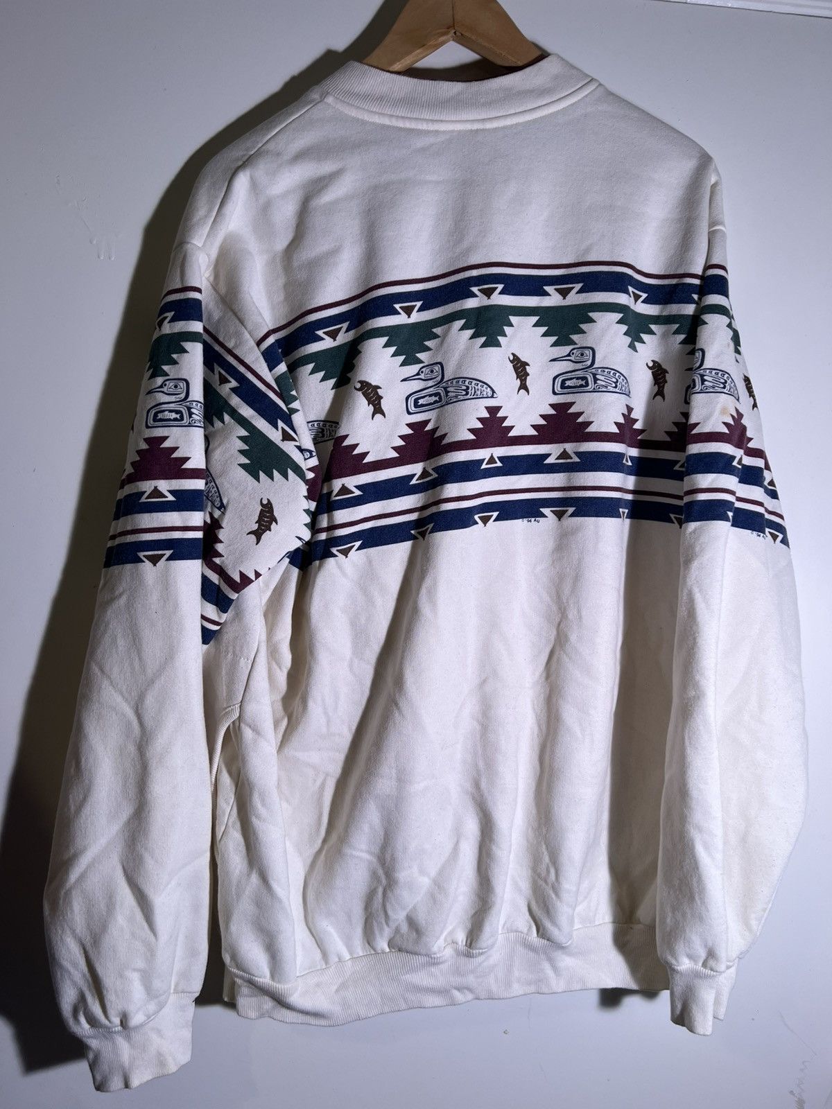Vintage 80’s 90’s VTG Vintage Art Unlimited Retro Aztec Sweatshirt Size US XL / EU 56 / 4 - 2 Thumbnail