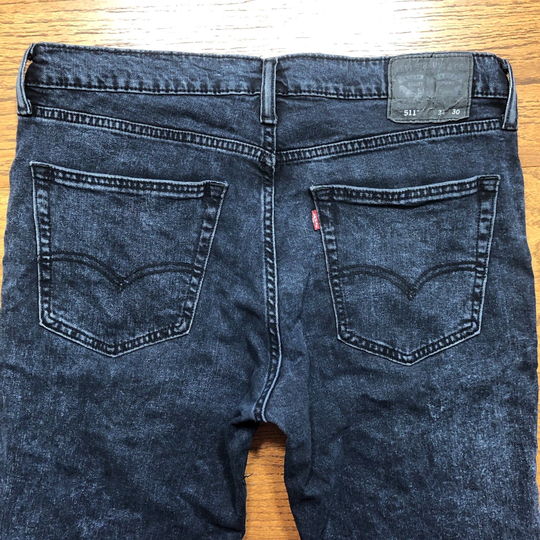 Levi's Levi's 511 Jeans Slim Straight Black Mens 36x30 City Casual 501 Series Logo Pockets Zip Denim Cotton Blend Leather Tag? Size US 36 / EU 52 - 3 Thumbnail