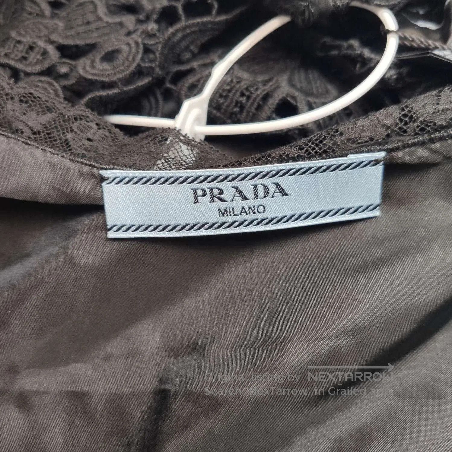 Prada Prada Silk Blend Black Round Neck Top . Size XS / US 0-2 / IT 36-38 - 3 Thumbnail