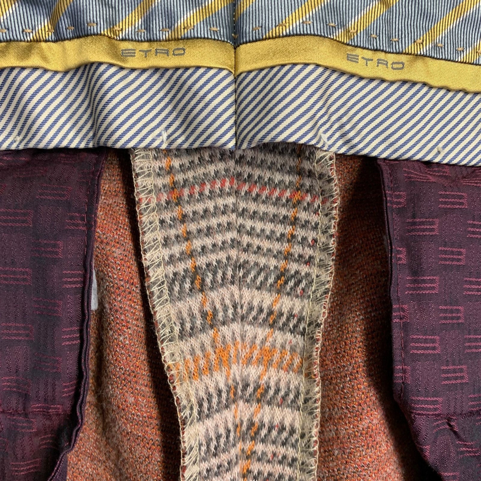 Etro ETRO Tan Grey Red Plaid Wool Tapered Zip Fly Dress Pants Size US 40 / EU 56 - 8 Thumbnail