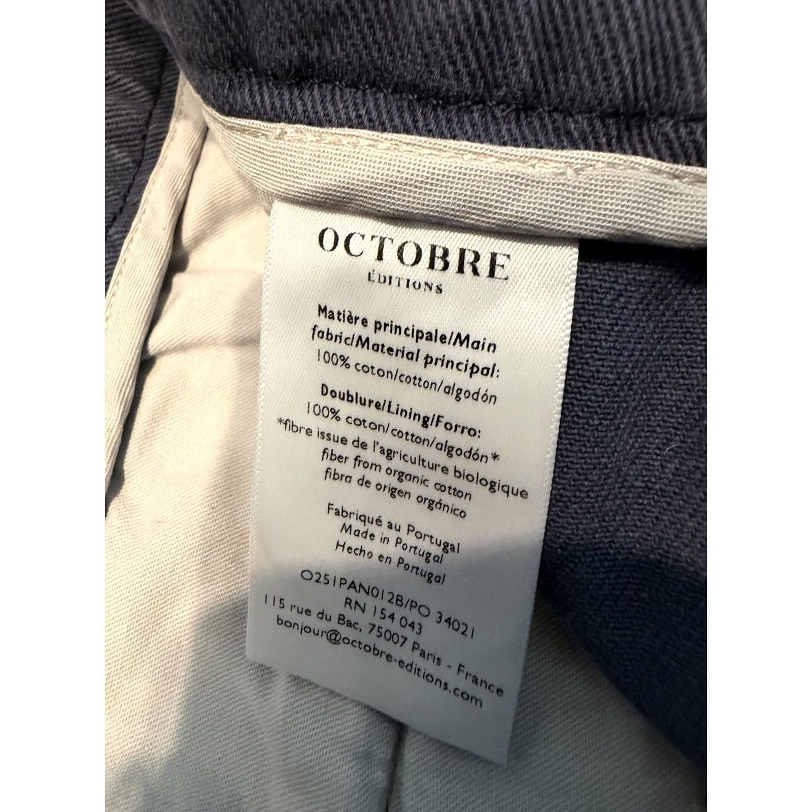 Vintage VINTAGE Octobre Editions Cotton Trousers Men’s 2XL 34x30 Blue Beige Portugal Pants Size US 39 - 7 Thumbnail
