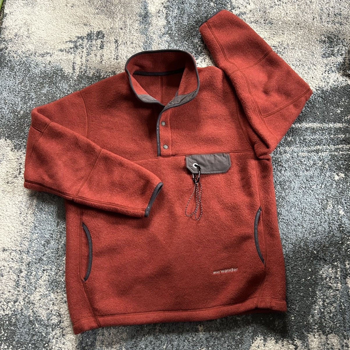 And Wander 574-1281098 2021 and wander wool fleece pullover quartersnap Size US M / EU 48-50 / 2 - 3 Thumbnail