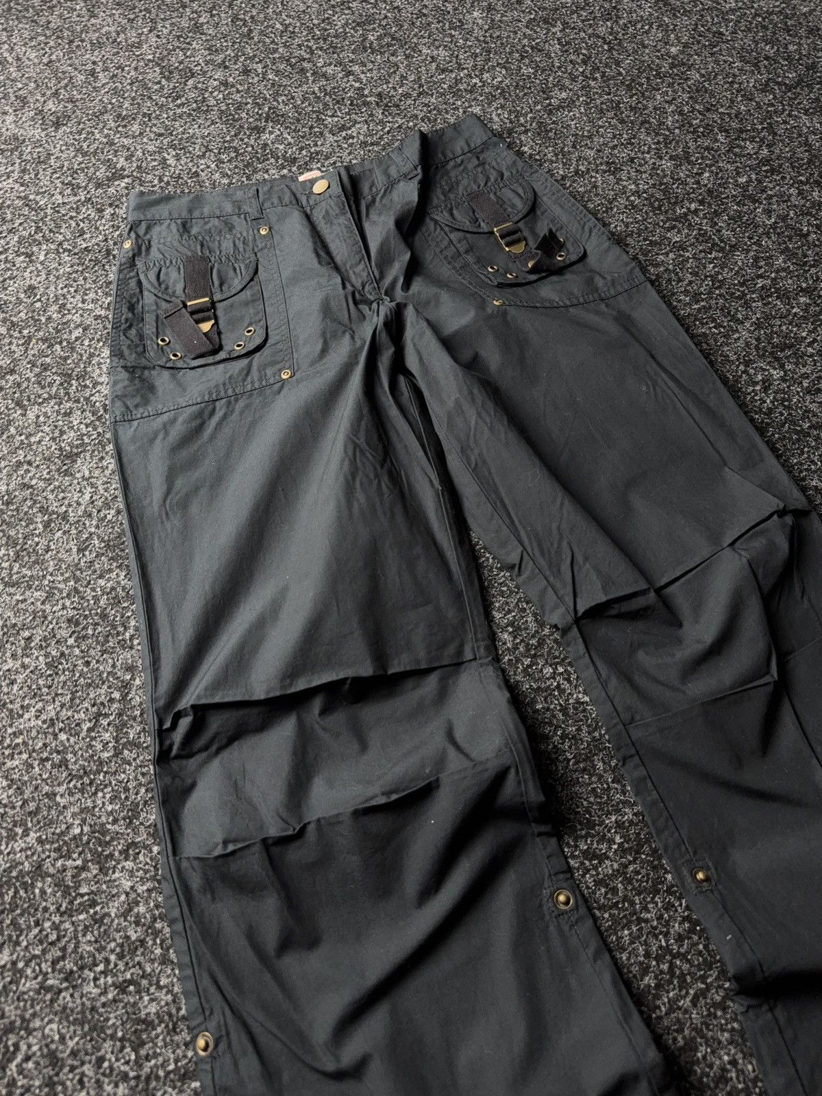 Japanese Brand Gothic Opium Punk Flared Japanese Avant Garde Pants Y2K 00s Size 30" / US 8 / IT 44 - 3 Thumbnail