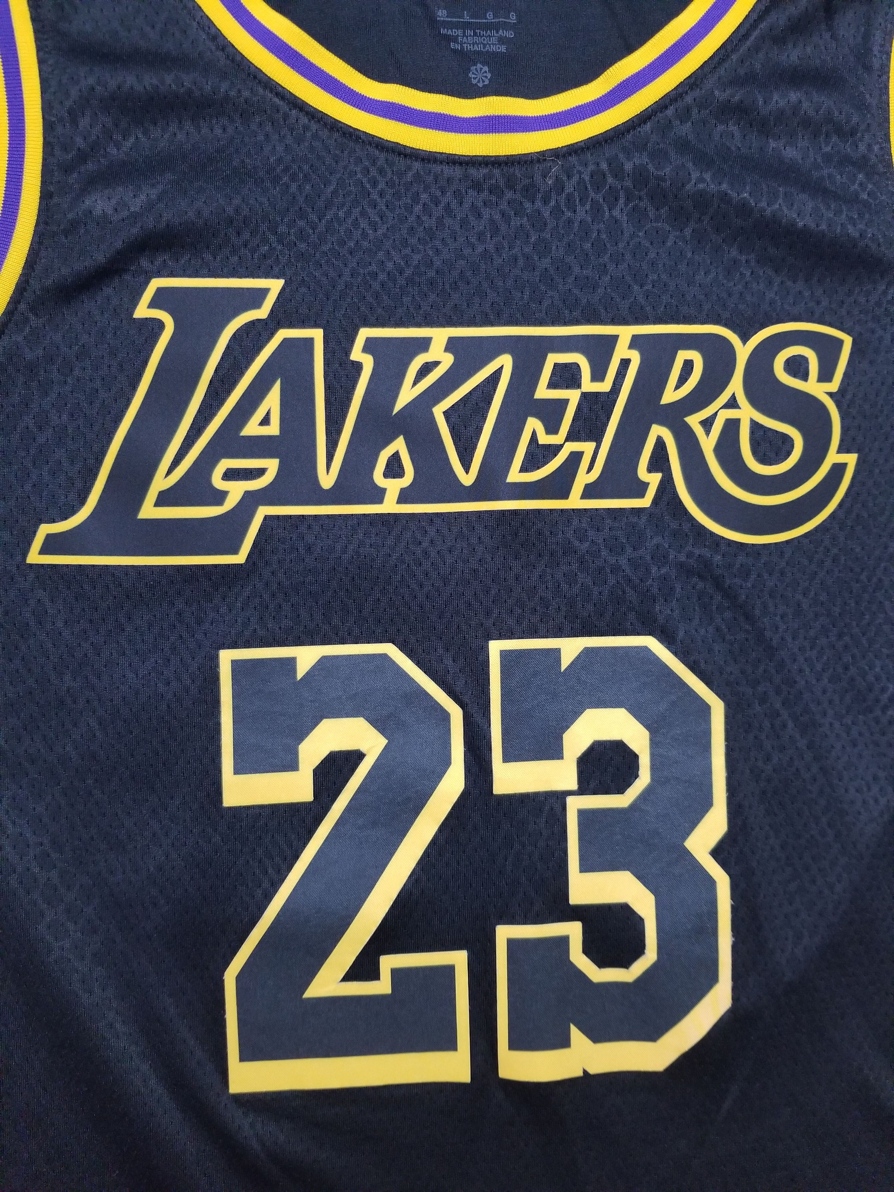 Nike NBA Lebron James #23 Jersey LA Lakers Black Mamba Size US L / EU 52-54 / 3 - 6 Thumbnail