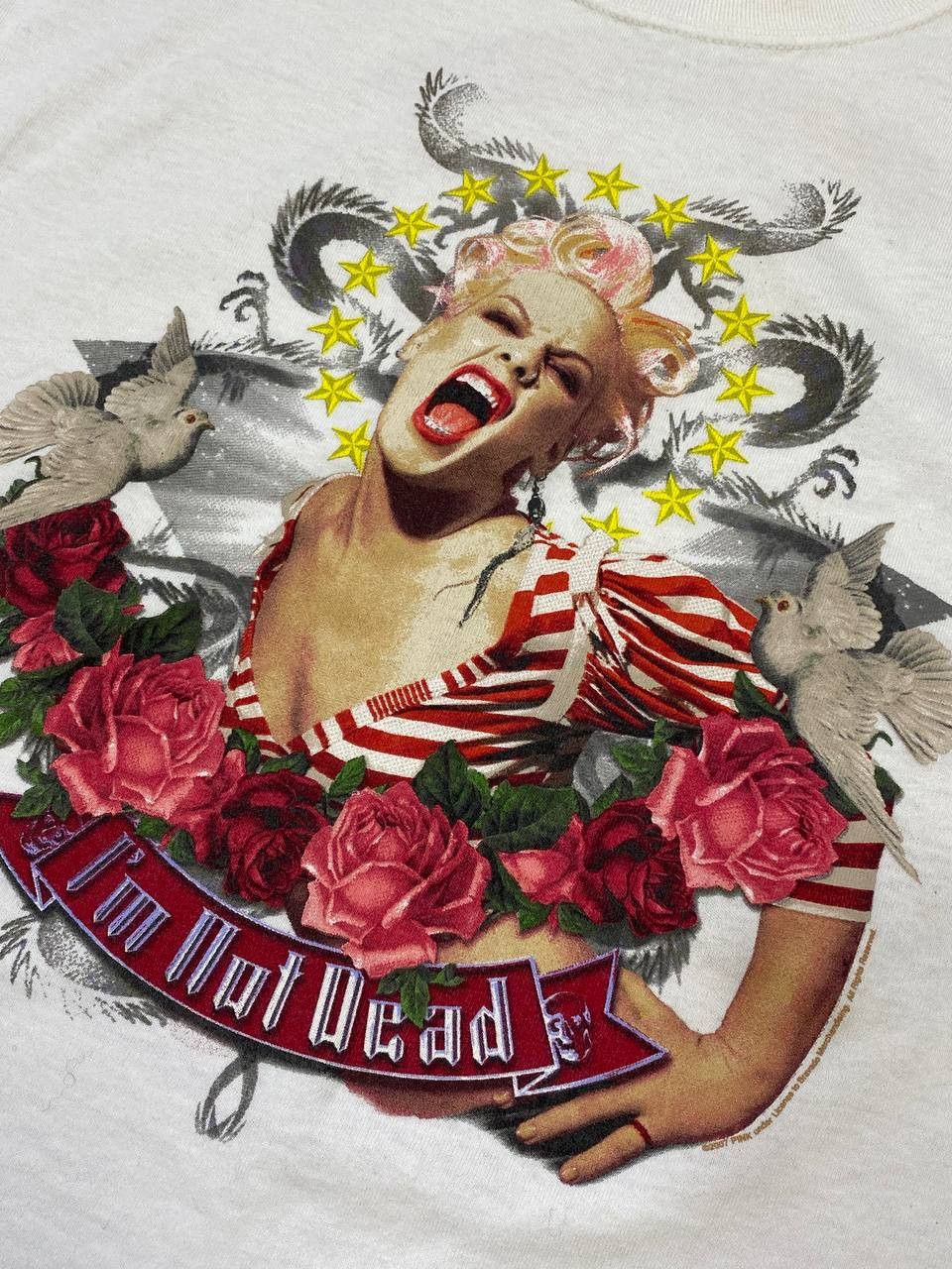Band Tees Vintage Pink 2007 I'm Not Dead World Tour T-Shirt Size US L / EU 52-54 / 3 - 7 Thumbnail
