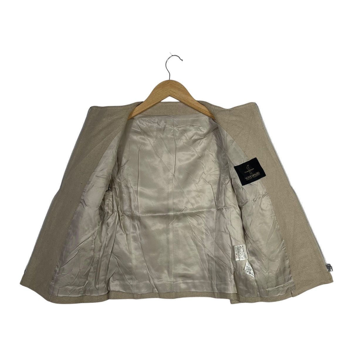 Vintage Vintage Novespazio Primo Palazzo Beige Minimalist Zip Jacket Size M / US 6-8 / IT 42-44 - 5 Thumbnail