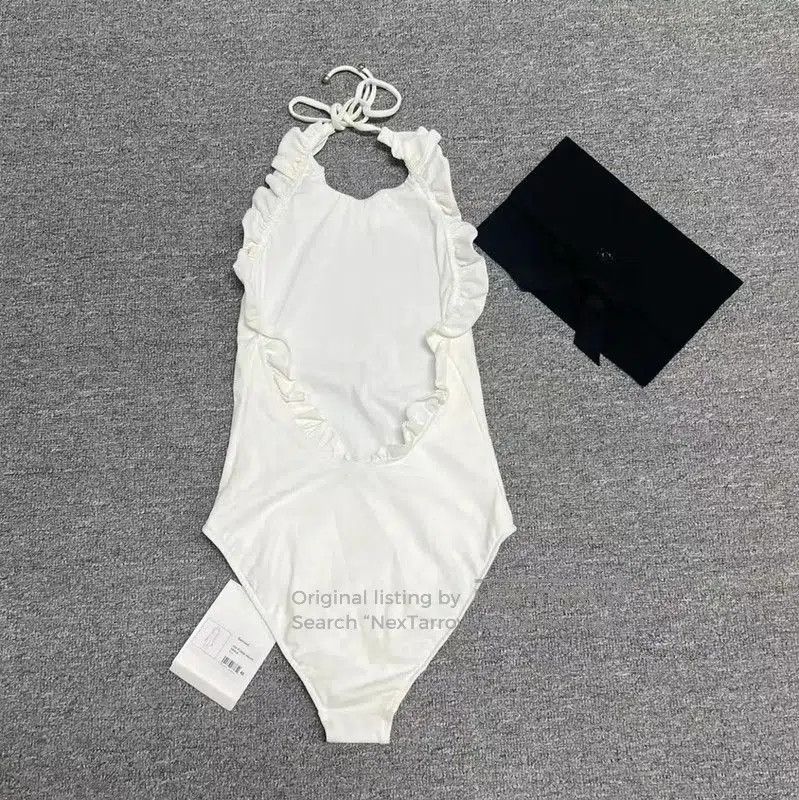 Chanel Chanel Summer White Polyester Logo Dress . Size S / US 4 / IT 40 - 2 Thumbnail
