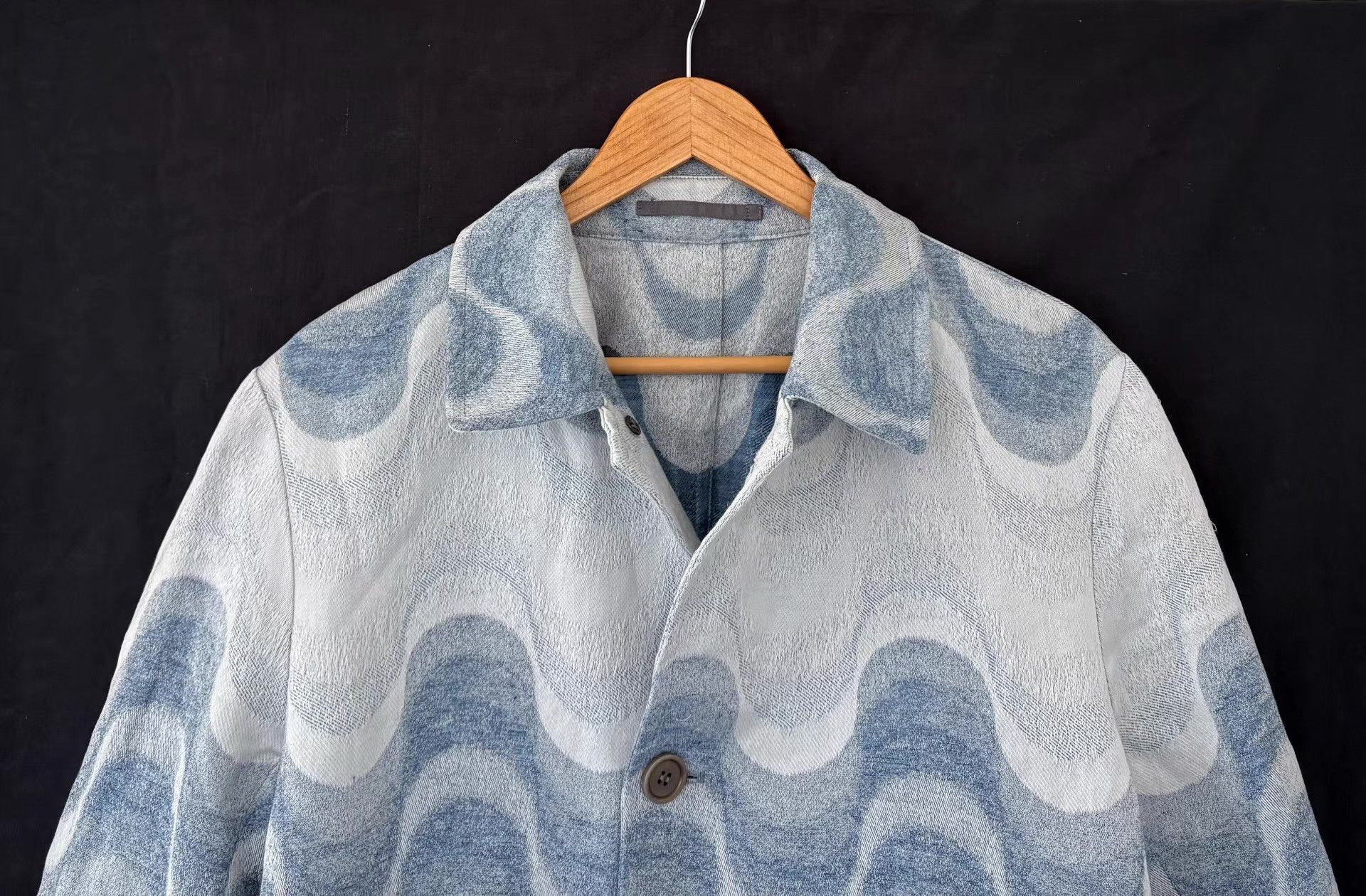 Dries Van Noten Dries Van Noten 2019SS Men's Wavy Pattern Trench Coat Ｑ21 Size US M / EU 48-50 / 2 - 6 Thumbnail