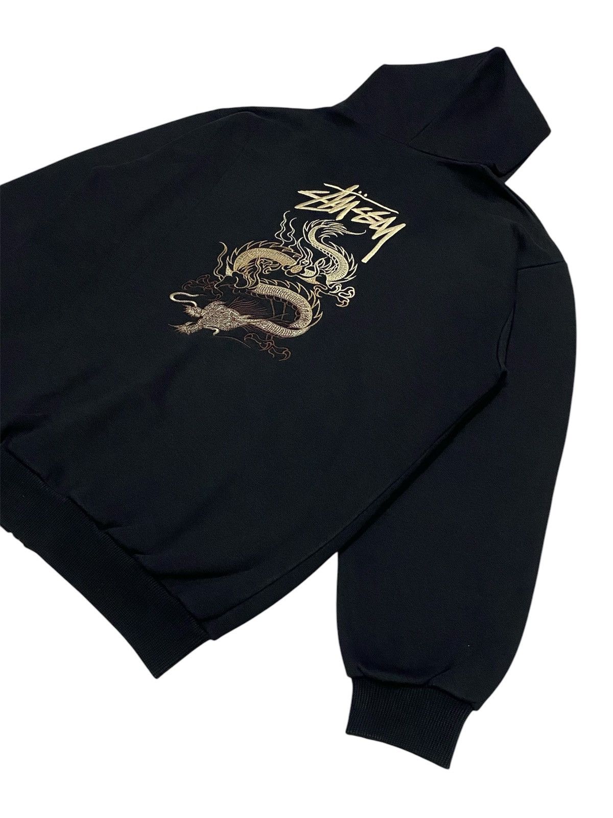 Stussy × Vintage Rare🔥Vintage 90s Stussy Dragon Embroidered Zipper Hoodie Size US L / EU 52-54 / 3 - 22 Thumbnail