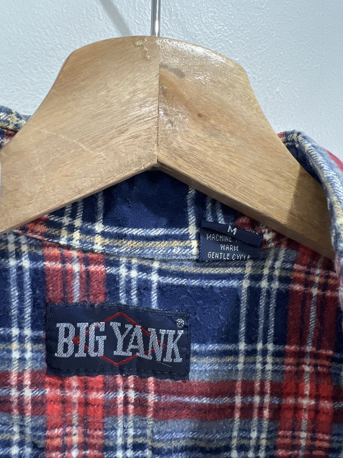 Vintage Vintage 80s Big Yank Plaid Flannel Shirt Button Up red blue Size US M / EU 48-50 / 2 - 3 Thumbnail