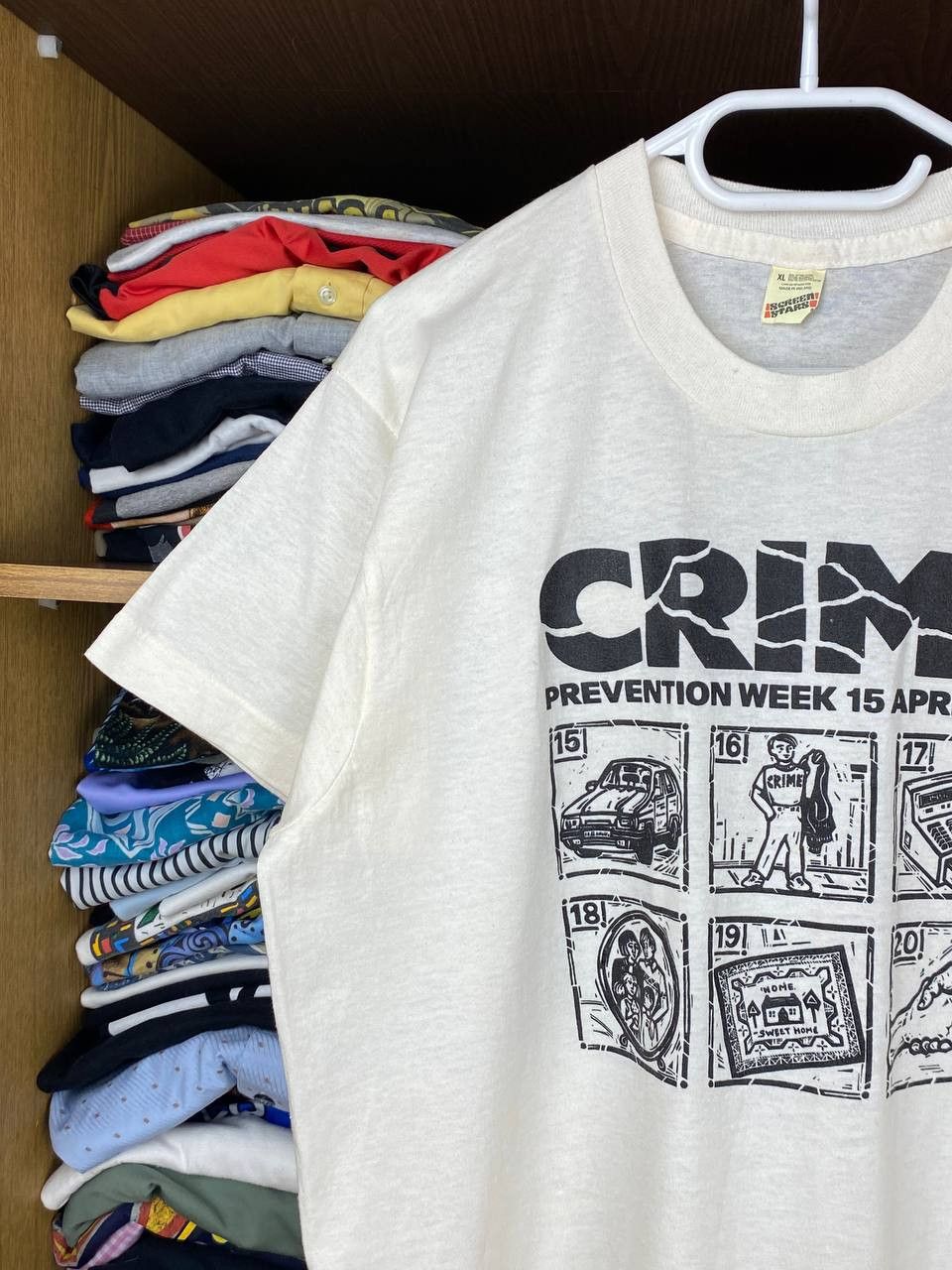 Vintage Vintage Crime Prevention Week 1991 Graphic 90s Tee Size US XL / EU 56 / 4 - 2 Thumbnail