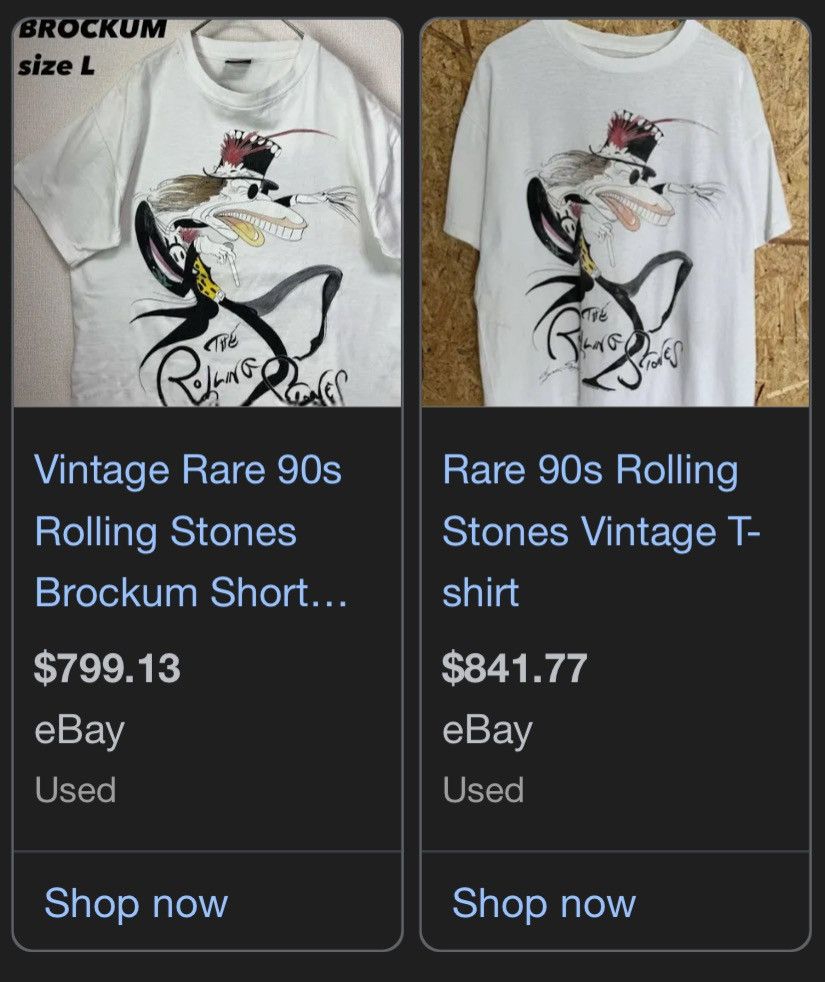 The Rolling Stones Rare 90’s The Rolling Stones Brockum Tag Vintage T-Shirt Size US XL / EU 56 / 4 - 7 Thumbnail