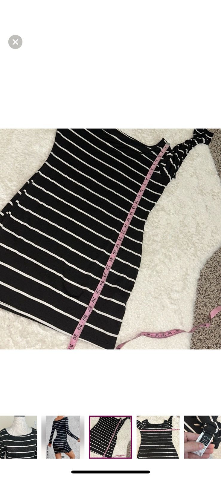 Shein Shein medium striped bodycon dress Size M / US 6-8 / IT 42-44 - 2 Thumbnail