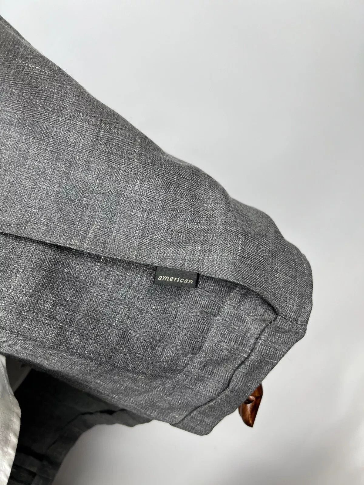 Burberry Burberry London Men's Grey Half Lined Wool Linen Silk Blazer Size 46R - 6 Thumbnail