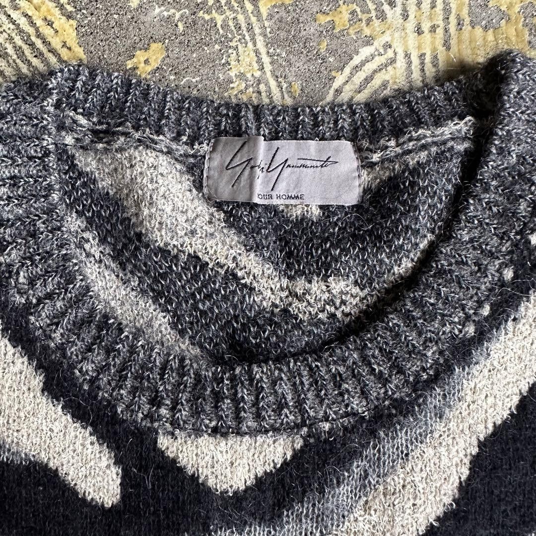 Yohji Yamamoto yohji yamamoto pour homme zebra print thick knit Size US L / EU 52-54 / 3 - 3 Thumbnail