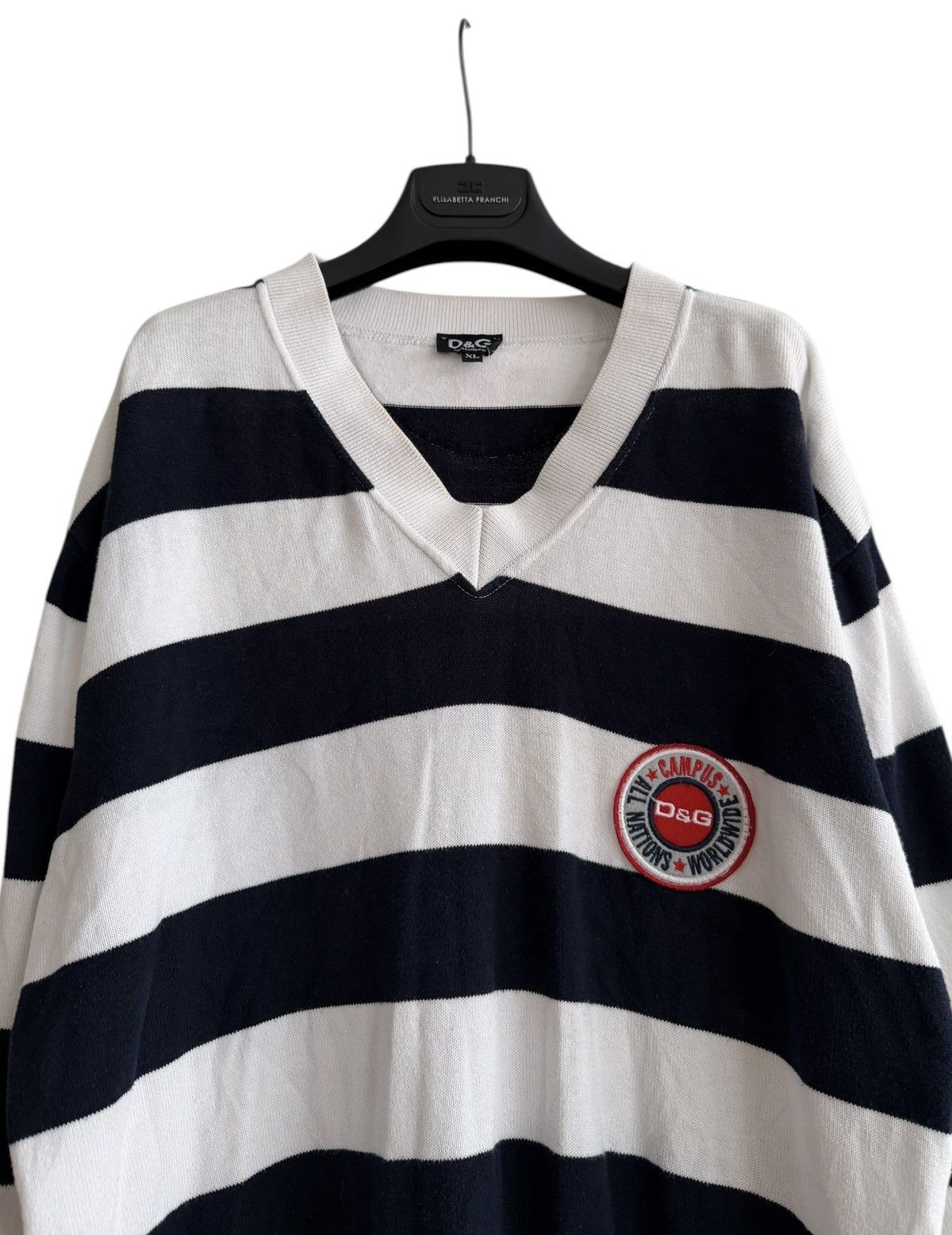 Dolce & Gabbana Dolce Gabbana Stripe Knit Sweater Size US XL / EU 56 / 4 - 2 Thumbnail