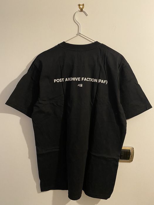 POST ARCHIVE FACTION (PAF) Black Logo T-Shirt | Grailed