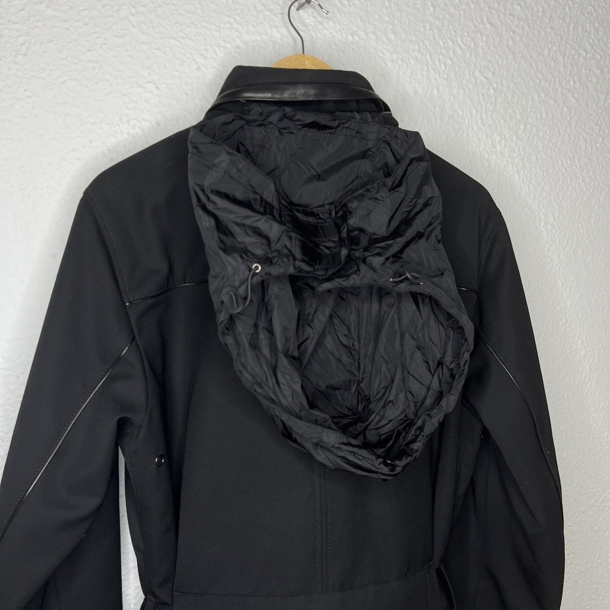 Prada Prada Milano Military Jacket Belted Coat Black Wool Designer Size US M / EU 48-50 / 2 - 15 Thumbnail
