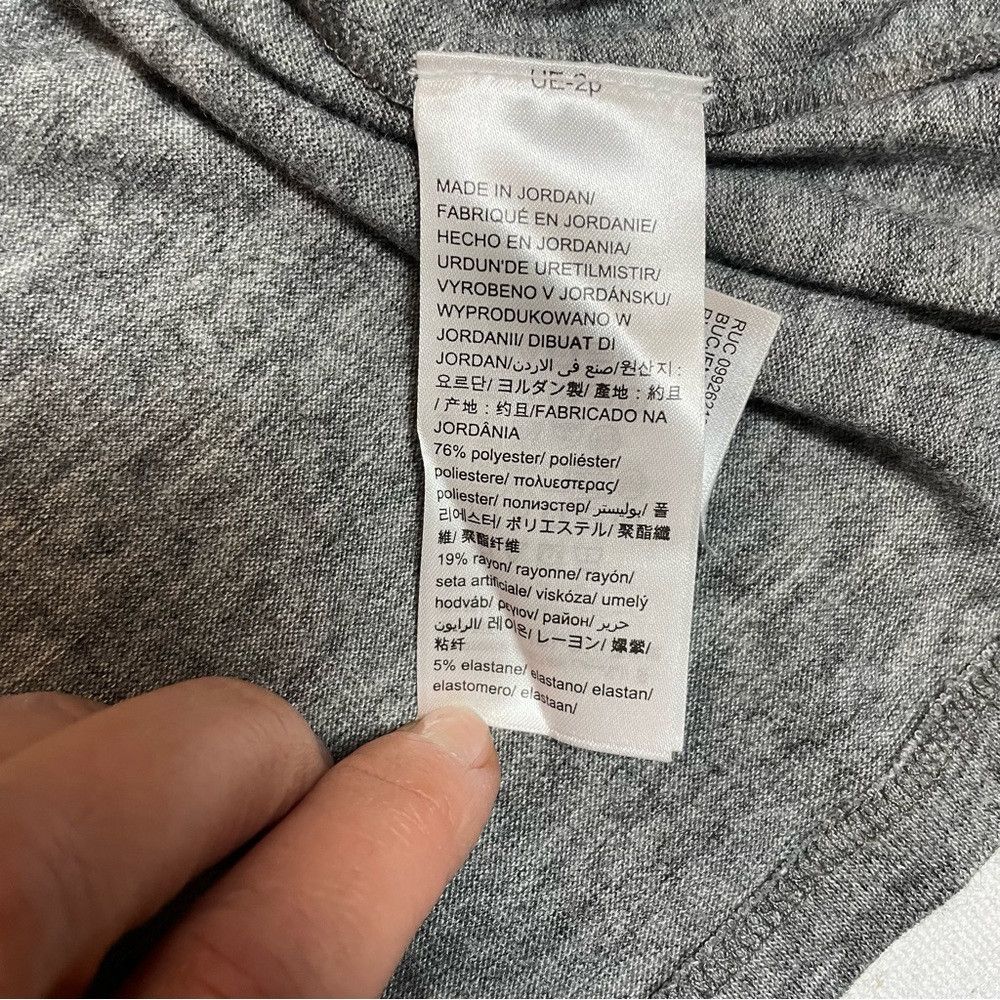 Calvin Klein Calvin Klein Grey Long Sleeve High Neck Side Lace Up Top Si Size L / US 10 / IT 46 - 8 Thumbnail