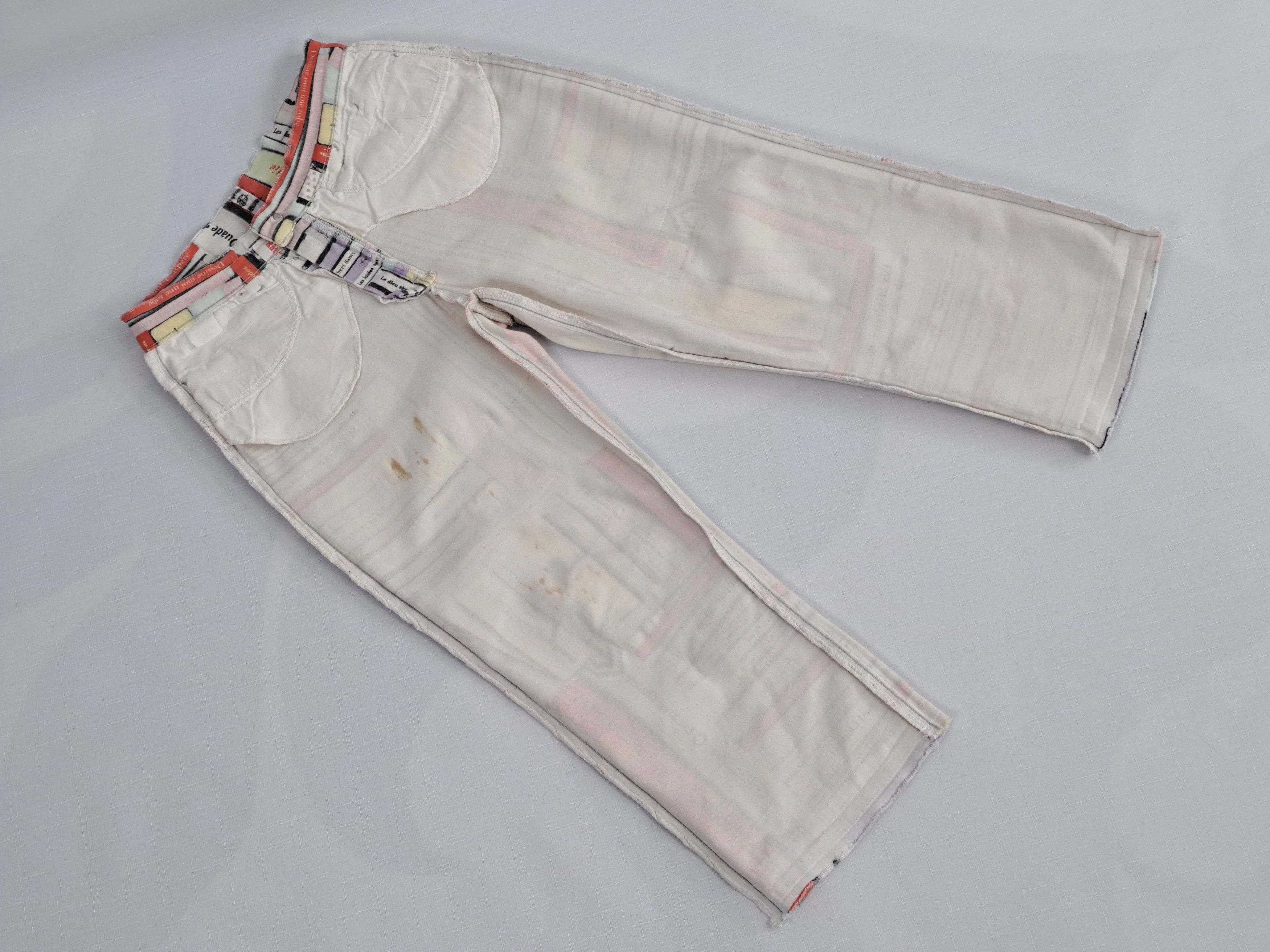 Jean Paul Gaultier × Vintage Vtg Jean Paul Gaultier playful books print jeans. Size 28" / US 6 / IT 42 - 8 Thumbnail