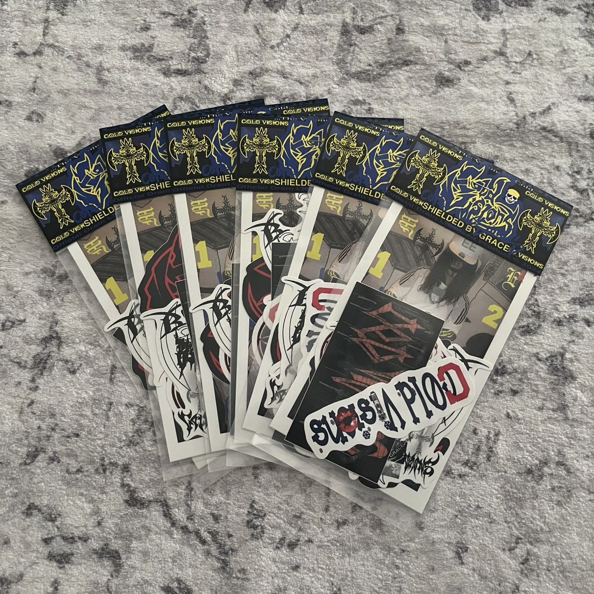 Drain Gang × Sad Boys Bladee Cold Visions Tour Sticker Pack Size ONE SIZE - 4 Thumbnail