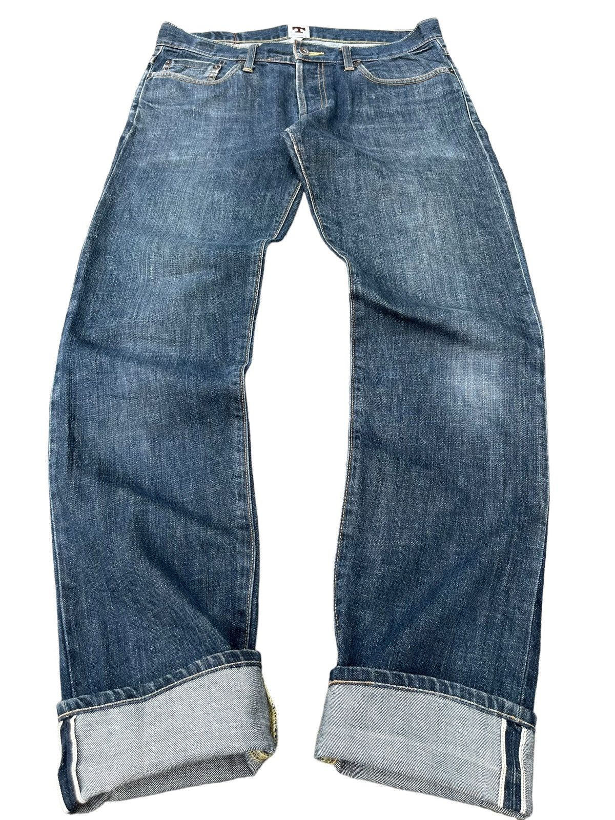 Kapital Vintage Tellason White Oak Cone Denim Selvedge Tapered Jeans Size US 33 - 2 Thumbnail