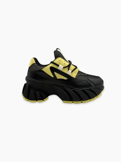 Maison Margiela oc11z0925 Chunky Fusion Sneakers in Black/Yellow Size US 11 / EU 44 - 1 Thumbnail
