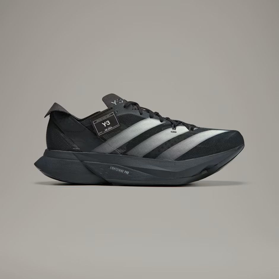 Y-3 o1s22i1n0125 Adizero Adios Pro 3 Sneakers in Black White Size US 8 / EU 41 - 1 Thumbnail