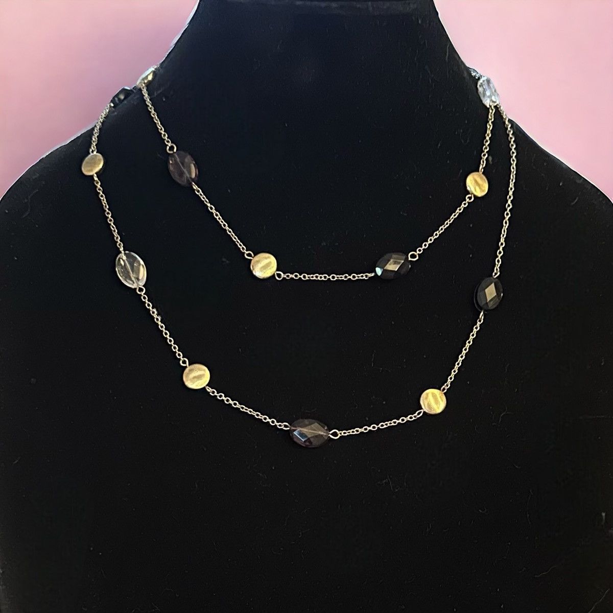 Other Long bead and disc chain necklace Size ONE SIZE - 2 Thumbnail