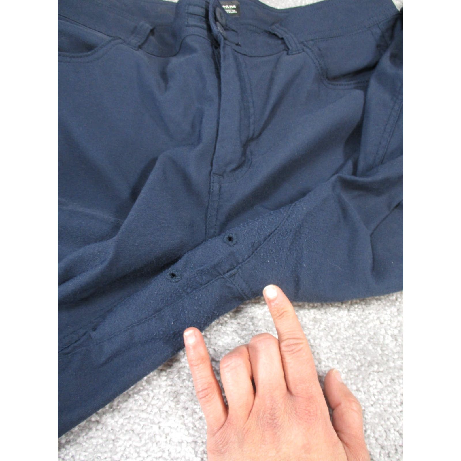 Prana prAna Pants Womens 34" Waist Navy Blue Nylon Hiking Capri Crop Pilling Size 24" / US 00 / IT 34 - 4 Thumbnail